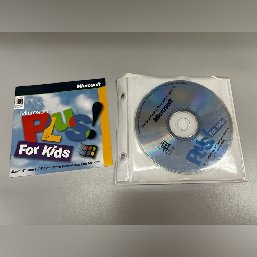 Microsoft Plus! For Kids – Windows 95 - 1997 - w/Manual